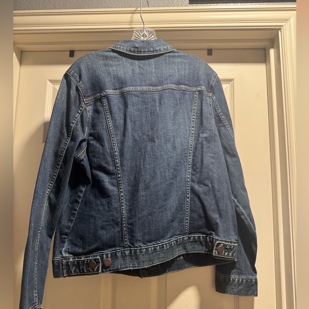 NWT a.n.a Women's Dark Blue Jean Jacket Size Large - Picture 5 of 6